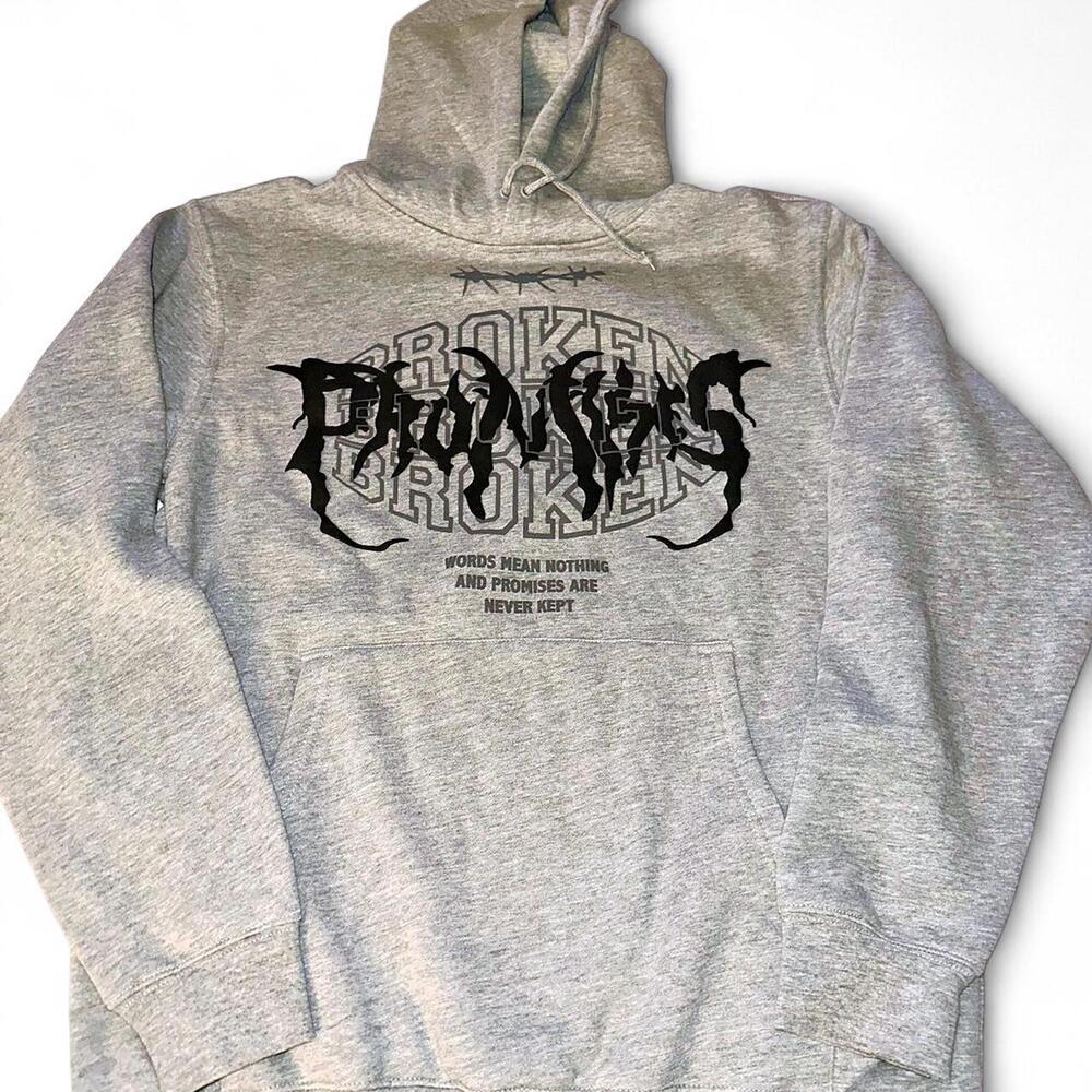 ⚡ Broken Promises Hoodie ⚡ MED Zumiez Streetwear Fall Winter Nice